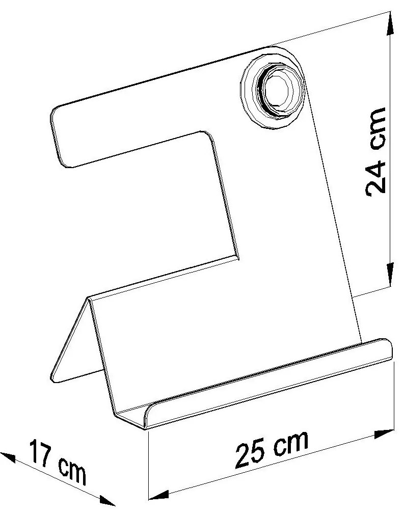 Czarna futurystyczna lampka biurkowa - EX562-Inclino