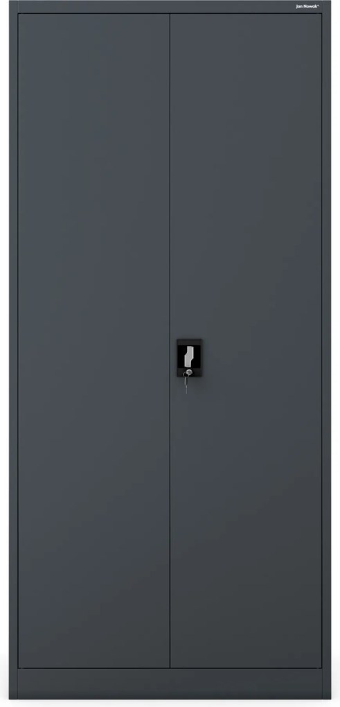 Szafa biurowa metalowa wysoka i głęboka antracytowa JAN H D600, 900 x 1950 x 600 mm