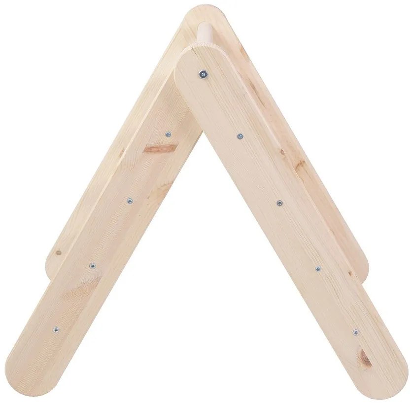 Drabinka pikler z litego drewna sosnowego w naturalnym kolorze 60x60x60 cm Montessori – Meowbaby