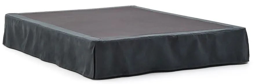 Antracytowe tapicerowane łóżko dwuosobowe 150x190 cm Jaira – Kave Home