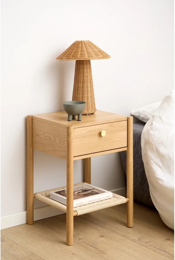 Szafka nocna w dekorze dębu w jasnym naturalnym kolorze Monfort – Actona