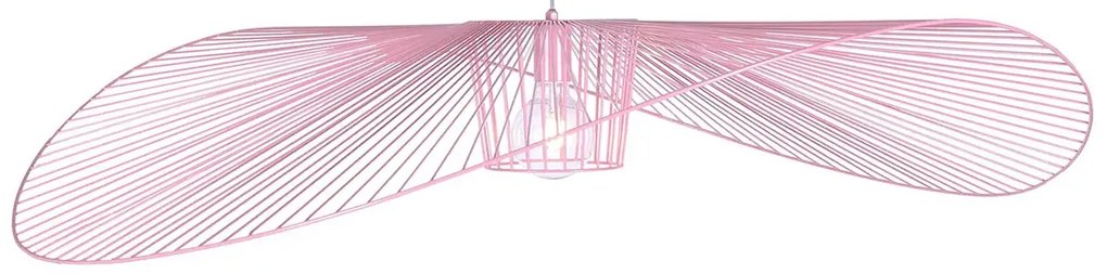 Wisząca lampa druciana kapelusz różowa C2-P49