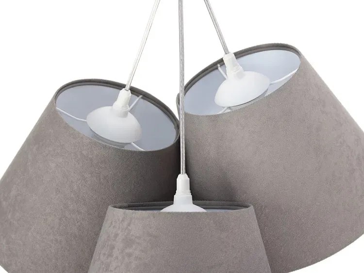 Szaro-biała lampa wisząca dzwonki G9-T12