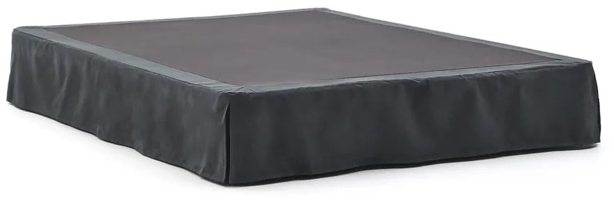 Antracytowe tapicerowane łóżko dwuosobowe 150x190 cm Jaira – Kave Home