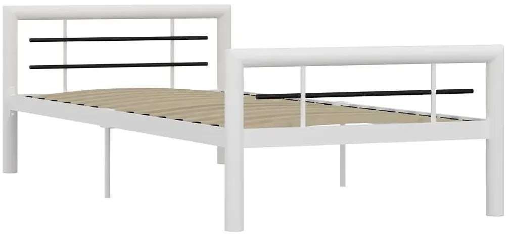 Białe metalowe łóżko pojedyncze 100x200 cm W0-E76
