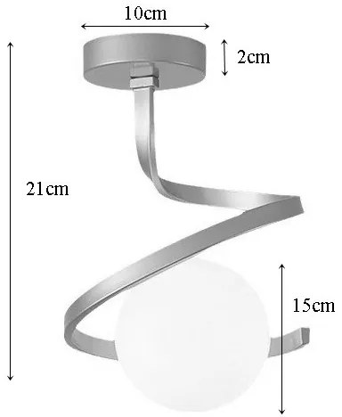 Plafon lampa sufitowa szklana metalowa AT62-1SZ-Złoto