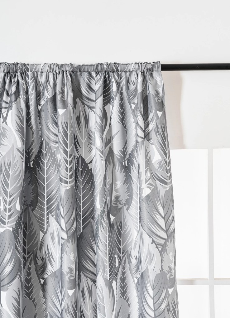 Designerska zasłona PERUN 140x270 cm, wzorzysta Zawieszanie: Taśma z wiązaniami