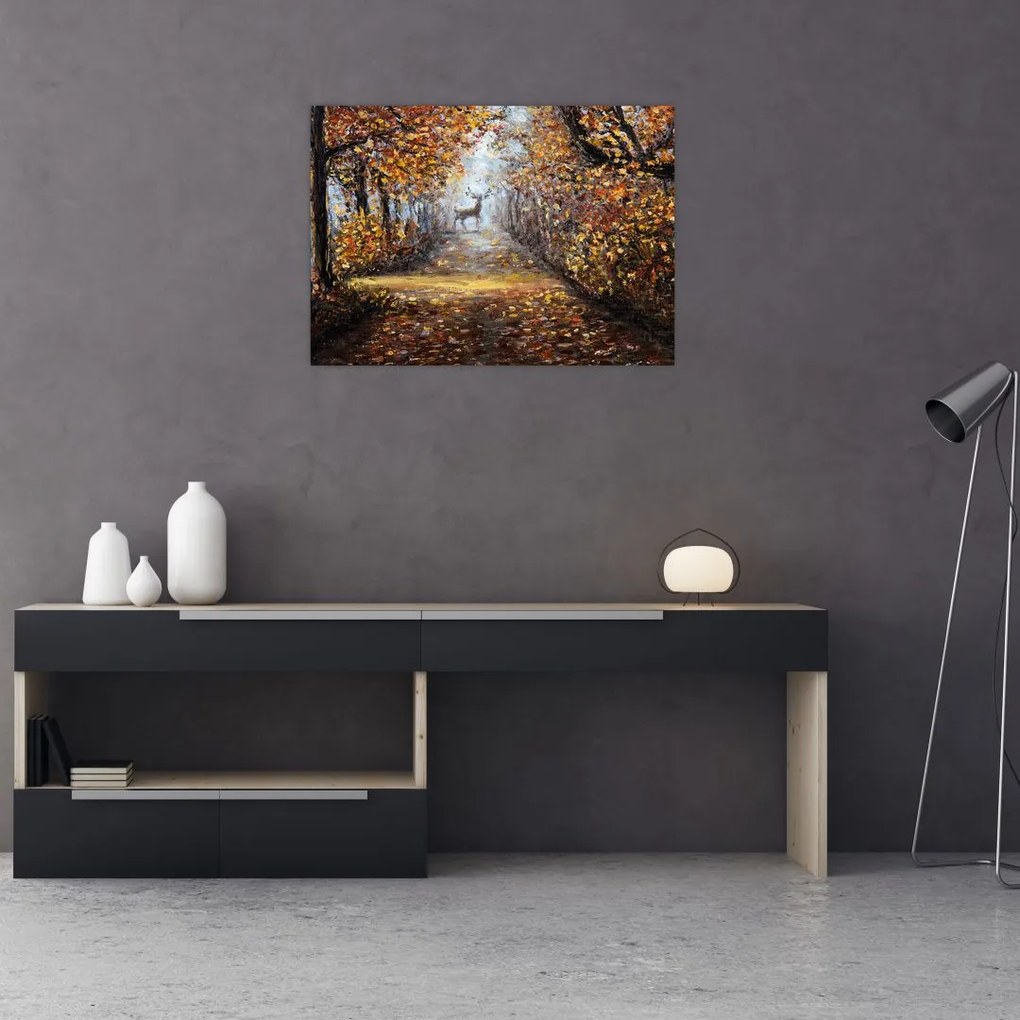 Obraz na szkle - Duch lasu (70x50 cm)