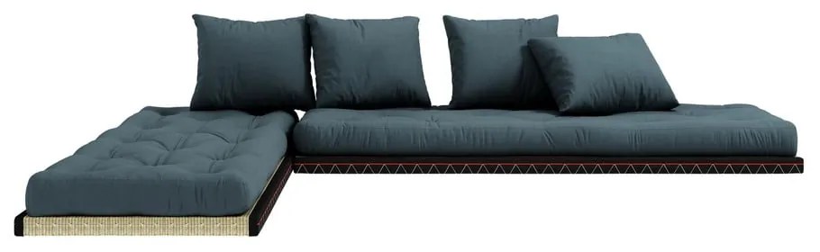 Sofa rozkładana z niebieskim obiciem Karup Design Chico Petrol Blue