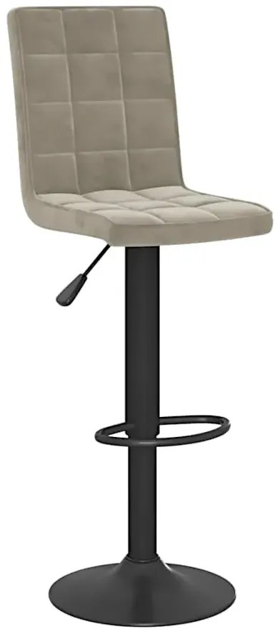 Zestaw dwóch jasnoszarych hokerów z oparciem A6-K23