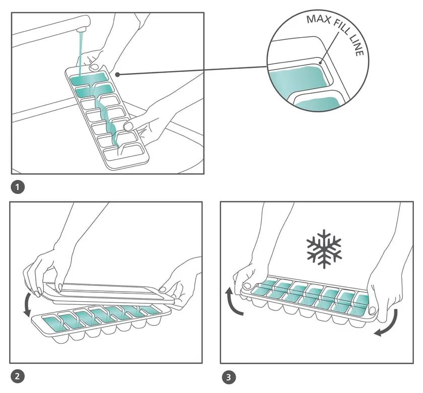 Foremki do lodu 2 szt. Easy-fill – Joseph Joseph