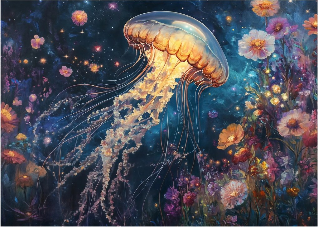 Obraz - Magiczna meduza (70x50 cm)