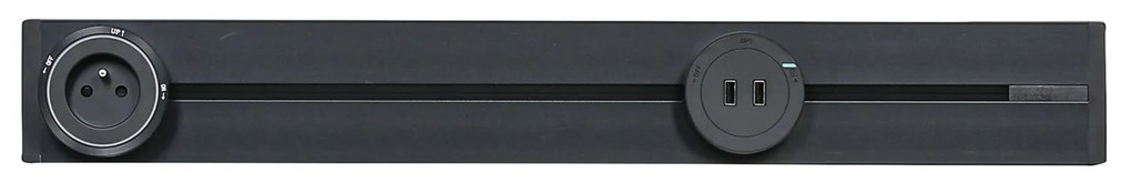 Gniazdo 230 V do listew zasilających, czarne