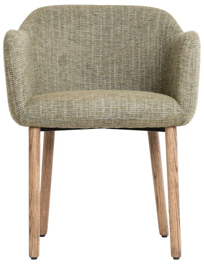 Jasnozielone tapicerowane fotele jadalniane zestaw z podłokietnikami 2 szt. Blaine – Light &amp; Living