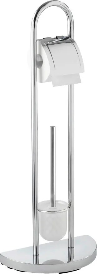 Stojak na papier toaletowy i szczotkę do WC, COSENZA - 2w1, WENKO