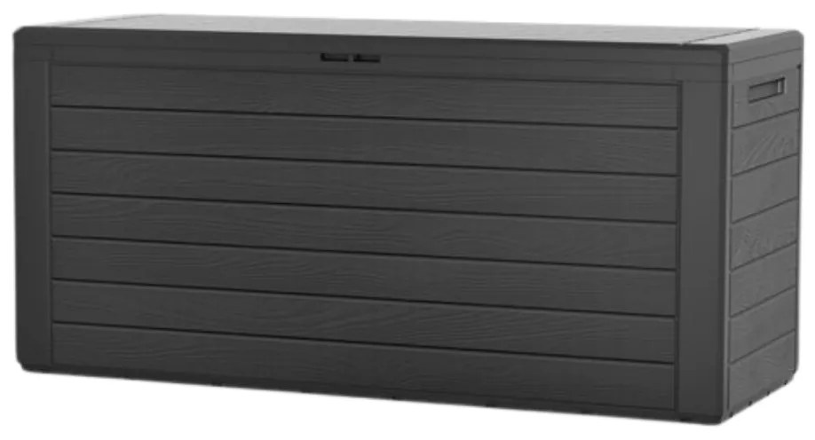 Pojemnik do przechowywania WOODEBOX, 280L, 120x46x57cm, antracytowa Prosperplast