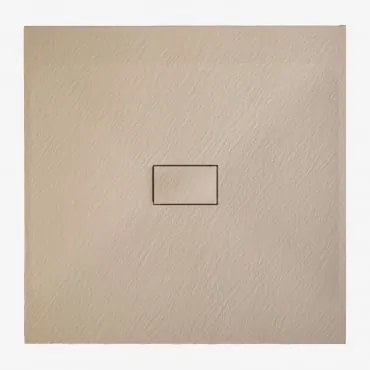 Brodzik Prysznicowy Soho Square, Antypoślizgowy, Bardzo Płaski Z Żywicy Smc Marrón Arena Claro & 100 X 100 Cm - Sklum