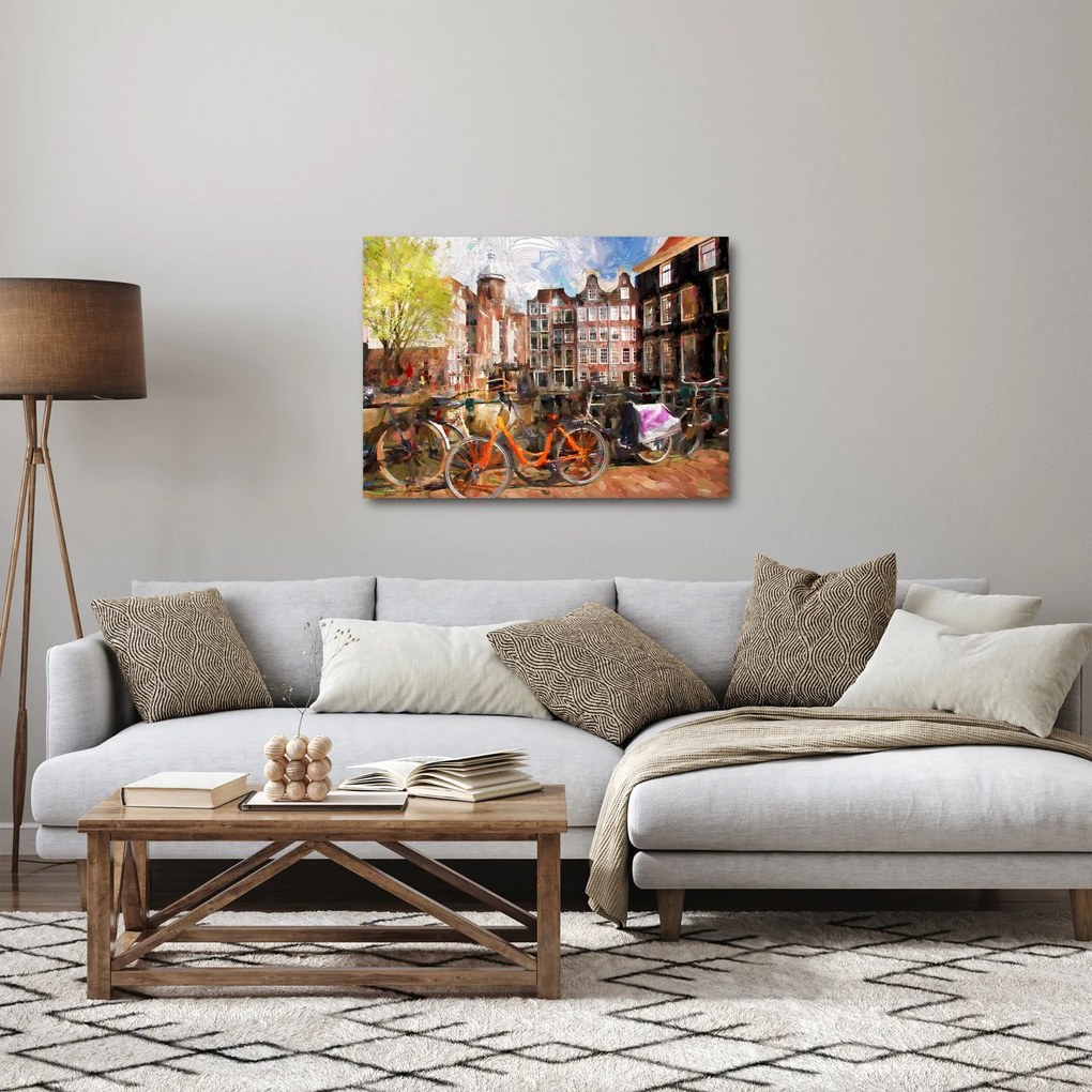 Obraz - Amsterdam, malarstwo (70x50 cm)