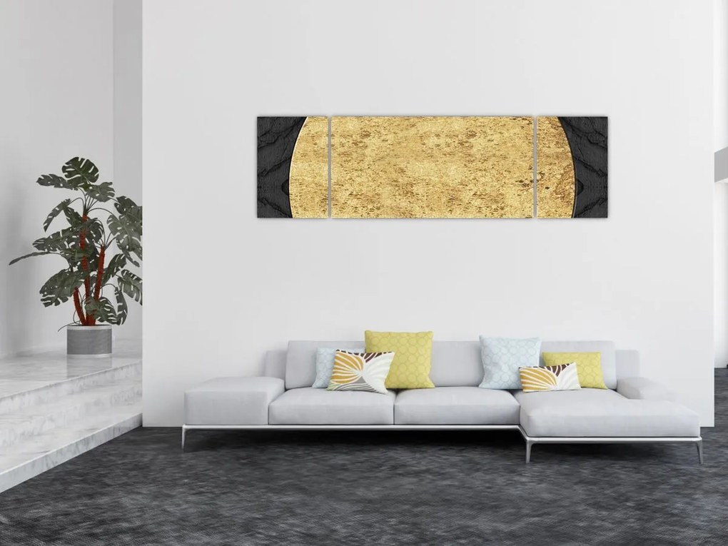Obraz - Złota struktura N⁰2 (170x50 cm)