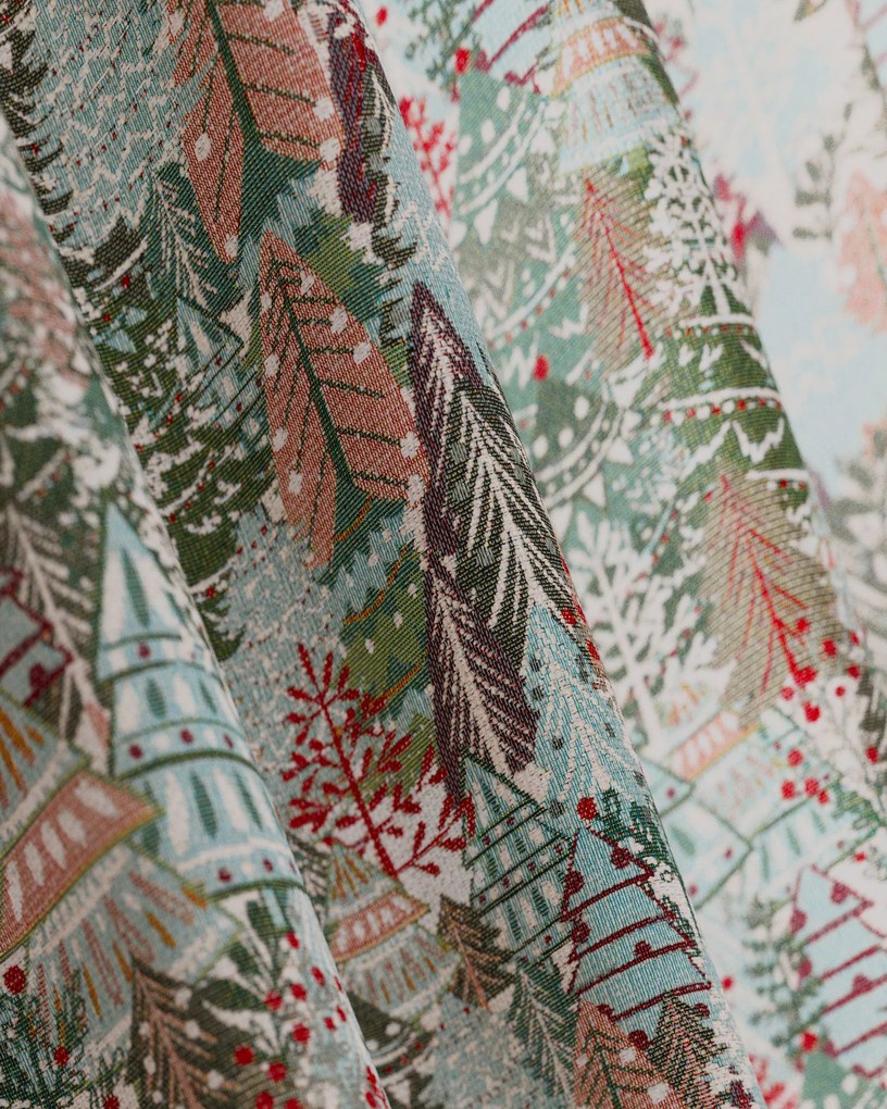 Zasłona na taśmie wave kolor wielokolorowy tkanina strukturalna, wzorzysta