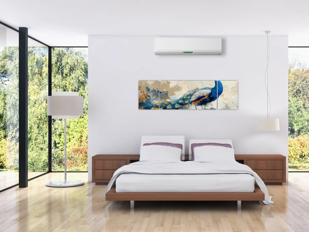 Obraz - Paw, malarstwo (170x50 cm)