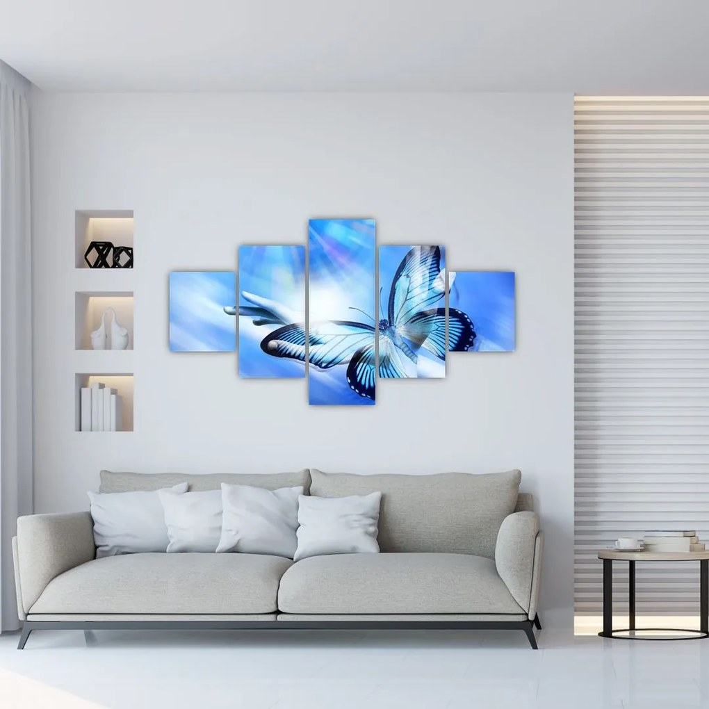 Obraz - Motyl, symbol nadziei (125x70 cm)