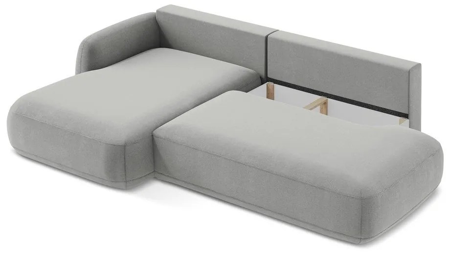Jasnoszary rozkładany narożnik (lewostronny/z szezlongiem) Hale – Makamii