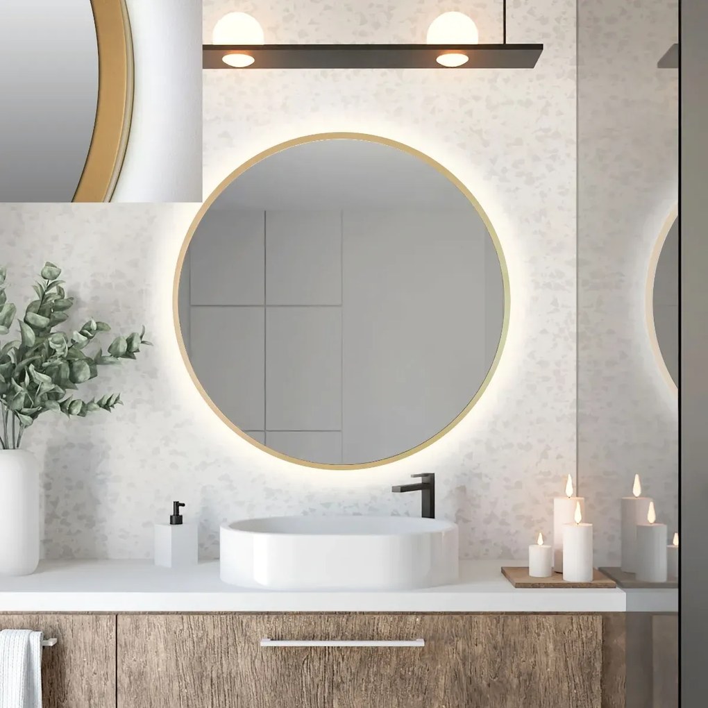Lustro łazienkowe ZIRCON STANDARD 80 z oświetleniem LED BALTICA DESIGN