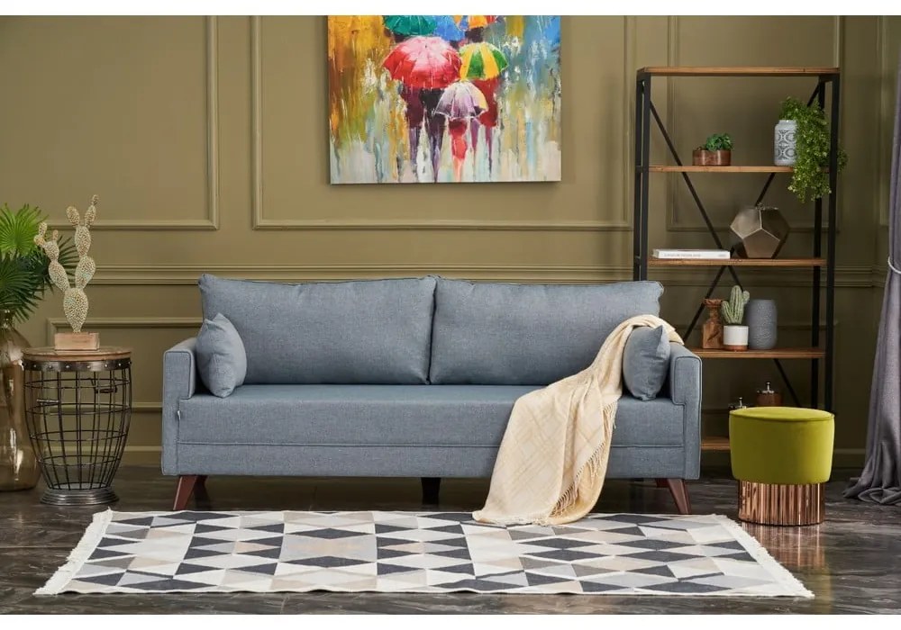 Jasnoniebieska rozkładana sofa 208 cm Bella – Balcab Home