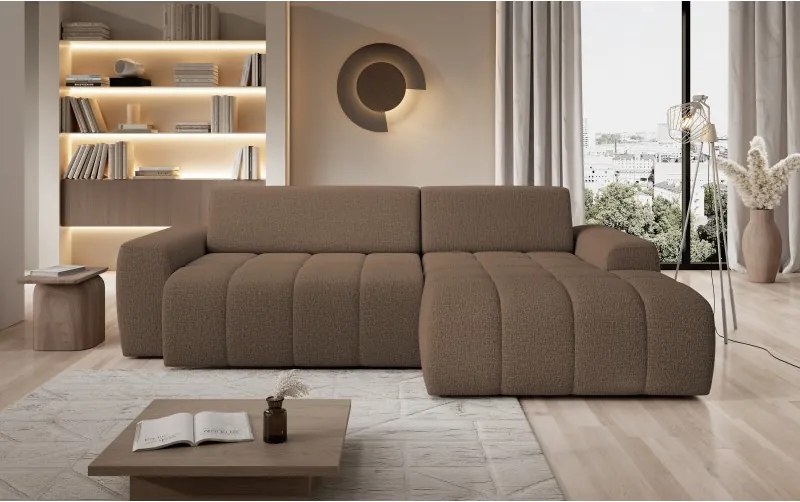 Narożnik SAVIO Prawostronny z Elektryczną Regulacją wolnostojący tkanina KANSAS 08 Cappucino WERSAL