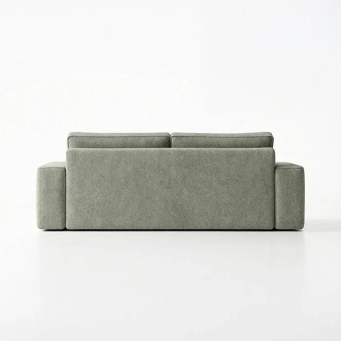 Sofa z Funkcją Spania CAMELIA Szara Boucle Japandi