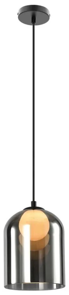 Żyrandol na lince KLEA 1xG9/15W/230V czarny dymiony