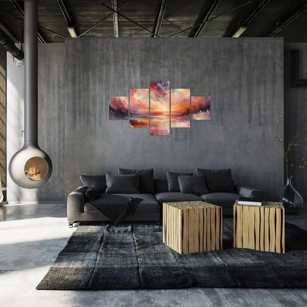 Obraz - Malowane zorze (125x70 cm)