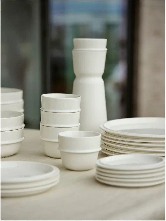 Kremowa porcelanowa miska na zupę 900 ml Eau – Zone