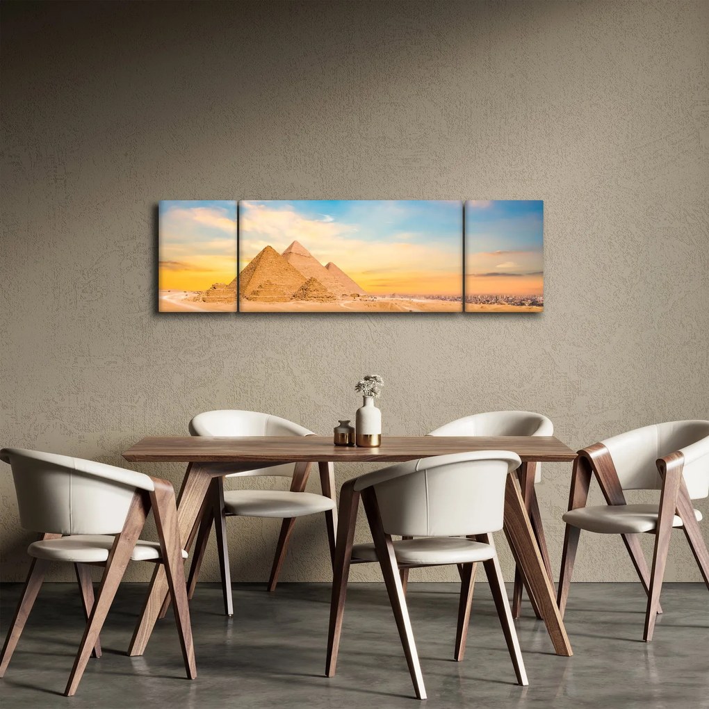 Obraz egipskich piramid (170x50 cm)