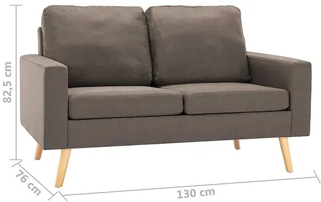 2-osobowa sofa taupe - Muria 2Q