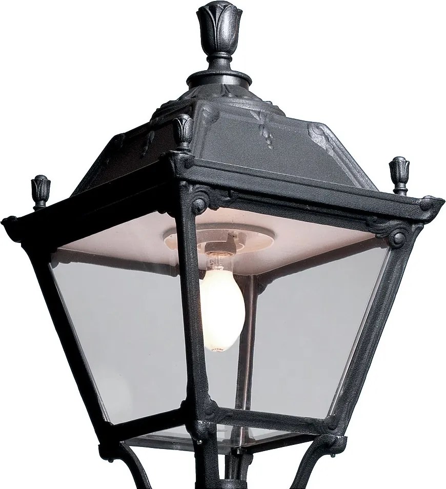 CITY INDURA kinkiet styl klasyczny - wys. 85 cm x szer. 61 cm - E27 70W - ?ywica - IP55 - czarny