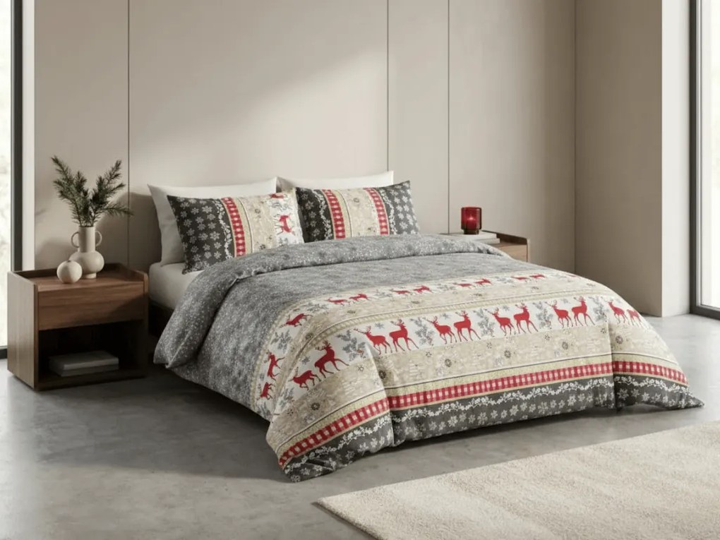 PrzytulneMieszkanie.pl PrzytulneMieszkanie.pl Flanelowa pościel CHRISTMAS TIME kolorowa Rozmiar pościeli: 2 szt 70 x 90 cm | 200 x 220 cm