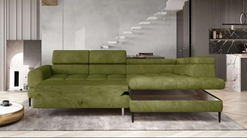 Narożnik VOSS L układ L z funkcją spania i pojemnikiem WERSAL