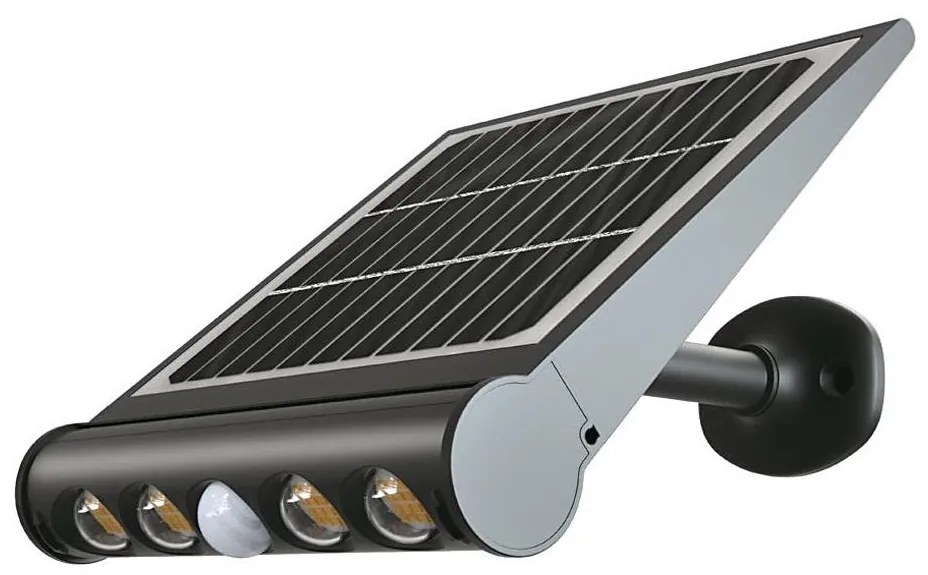 LED solarny kinkiet z czujnikiem LED/8W/3,7V IP65 6000K 4000 mAh