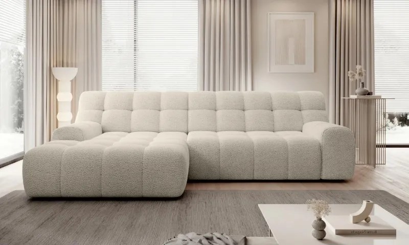 Narożnik COCOON S w układzie L z elektryczną regulacją siedziska Lewostronny w tkaninie JAGUAR 02