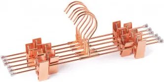 Zestaw 6 Metalicznych Wieszaków Gärde Z Klipsem Różowe Złoto - Sklum