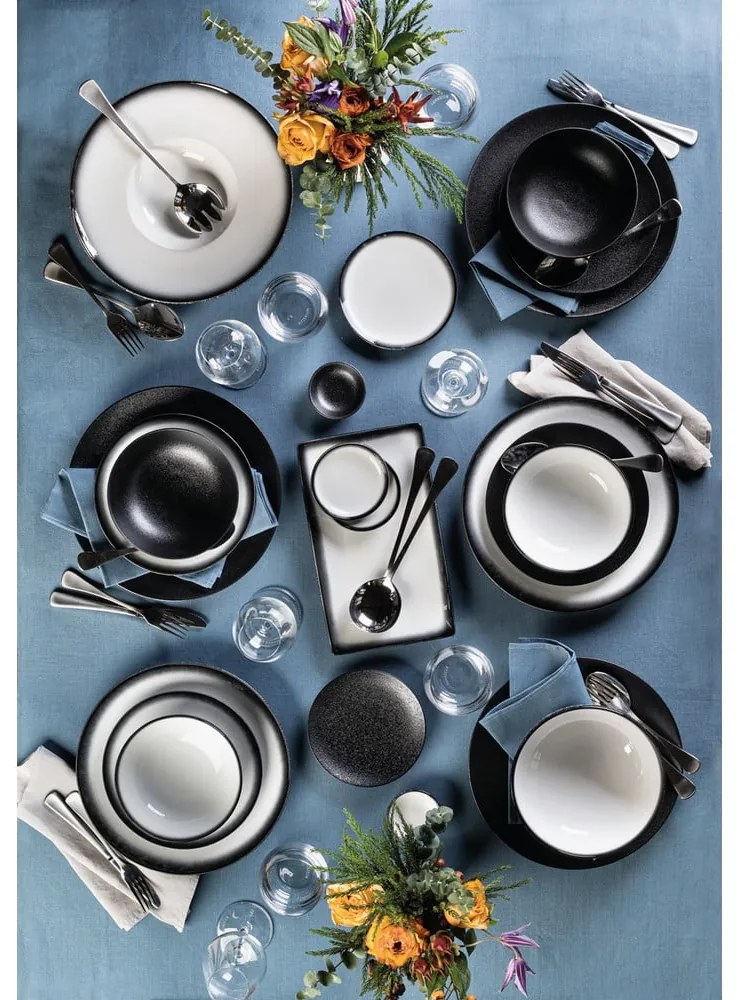 Czarny ceramiczny talerz Maxwell & Williams Caviar Baguette