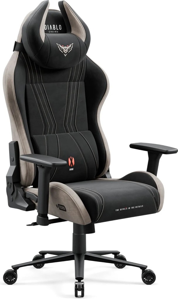 Fotel materiałowy dla graczy Diablo X-Horn 2.0 Normal Size, kolor Camel Black