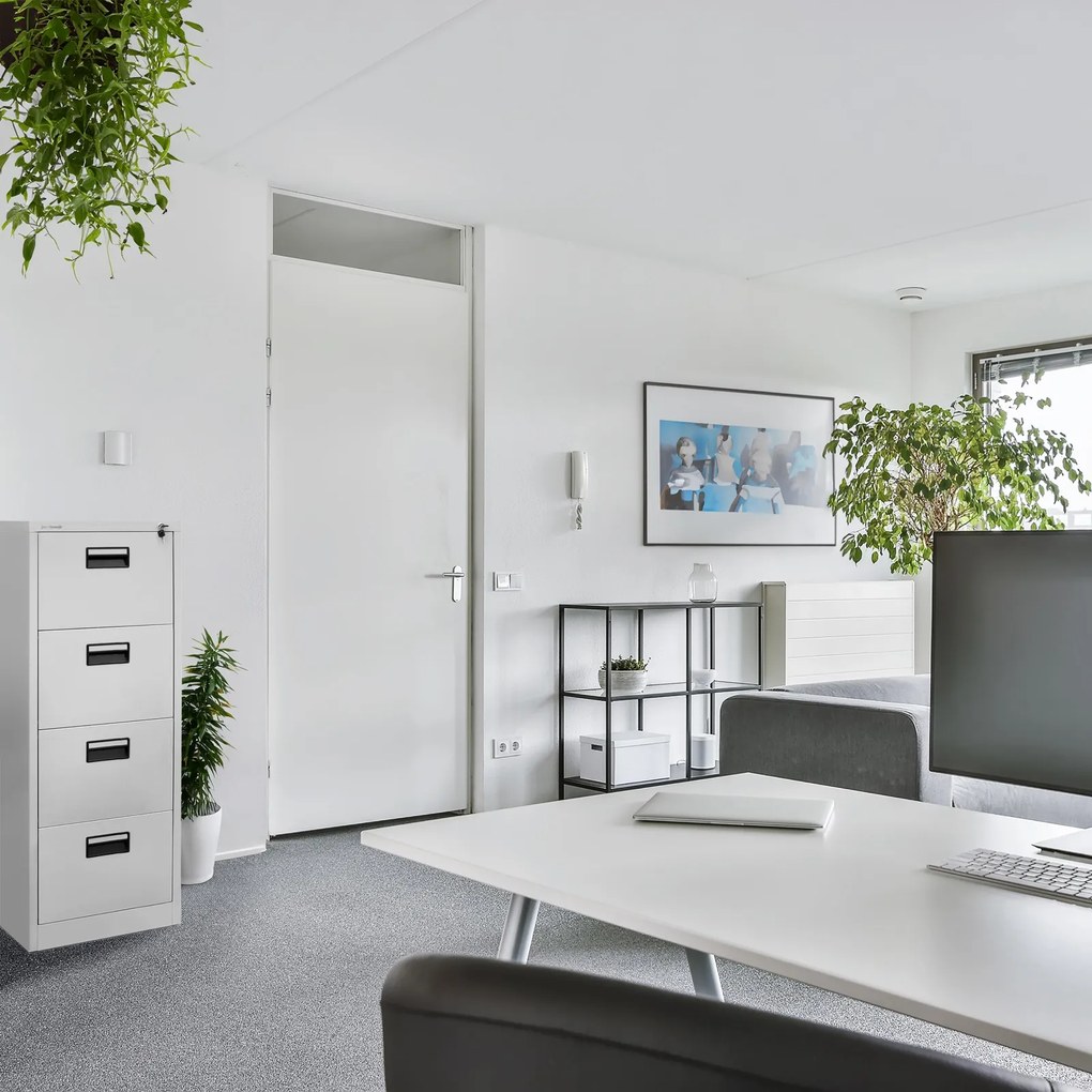 Metalowa szafka kartotekowa 46x62x132 cm Sara V004 szara