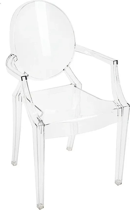 Transparentne krzesło ghost z podłokietnikami N7-E73