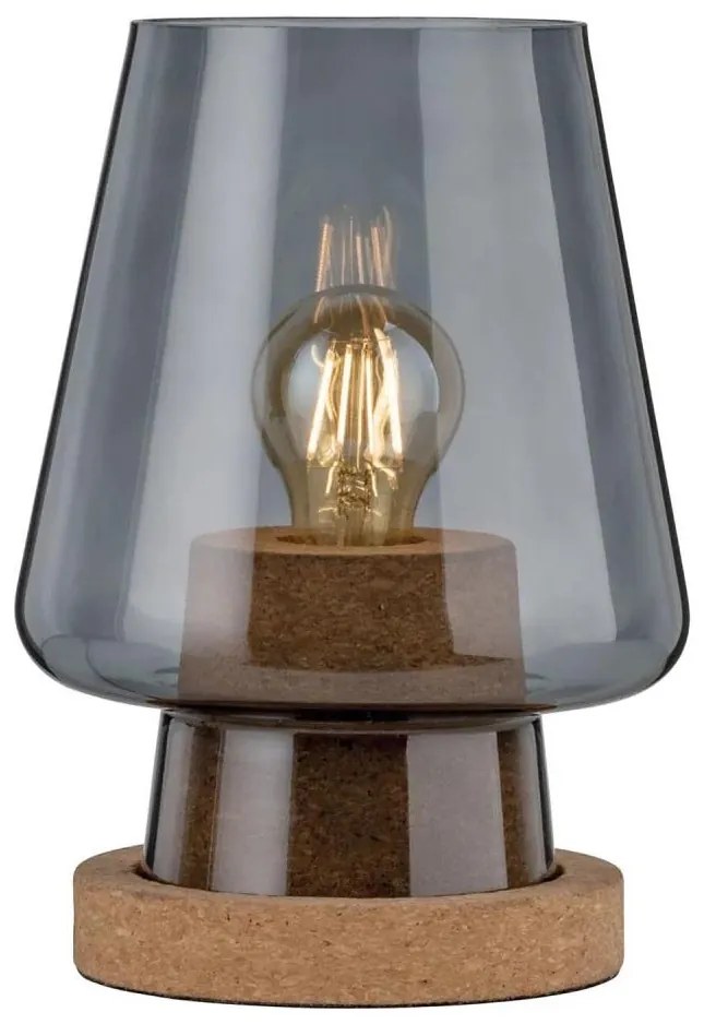 Paulmann 79736 - Lampa stołowa IBEN 1xE27/20W, 230V, przydymiona