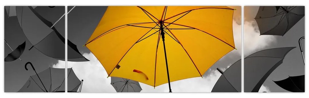Obraz żółtego parasola (170x50 cm)