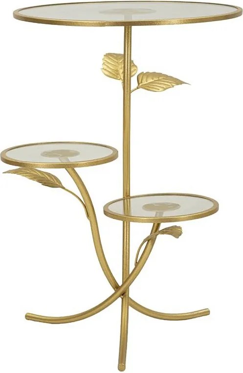 Stolik Kawowy VKH802, Złoto, 54x54x69,5 cm, Kendra Home