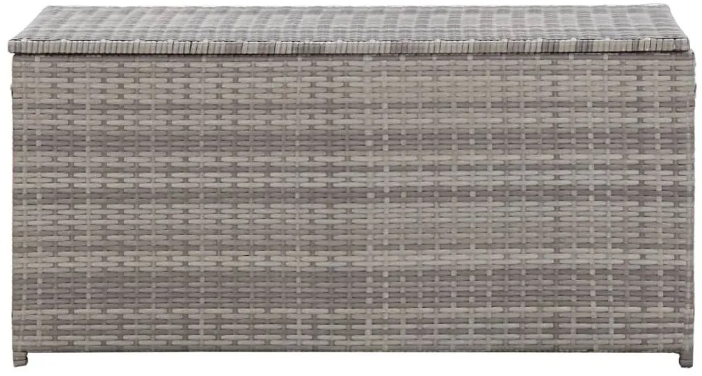 Szara rattanowa skrzynia do ogrodu T3-N25